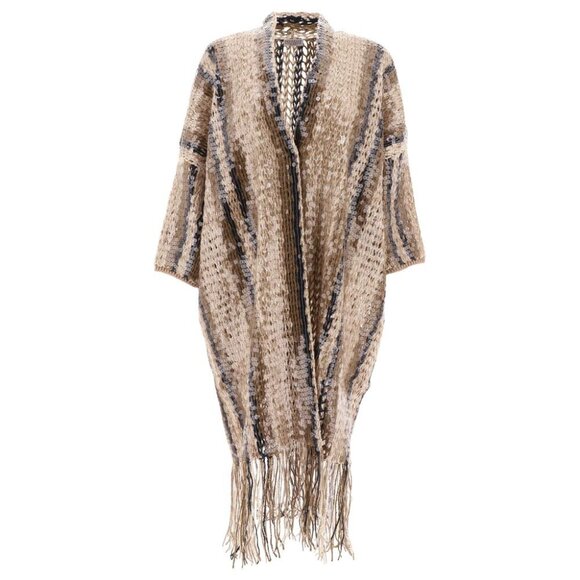 Brunello Cucinelli Jute And Cotton Cardigan tag size L Women - Picture 1 of 4